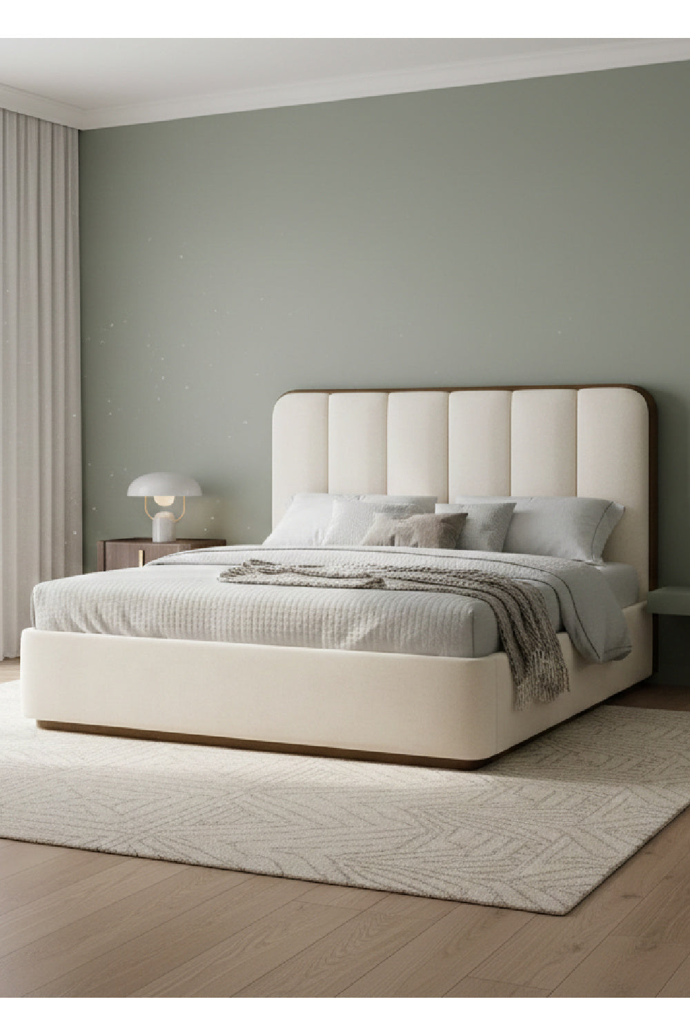 Modern European furniture - Channel Tufted Bed - www.oroa.com