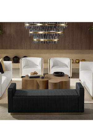 Modern European furniture - Channel-Tufted Fabric Bench - www.oroa.com