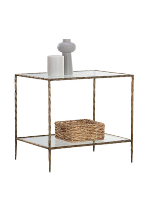 Hand-hammered Metal Nightstand | Splendido Emine | Oroa.com