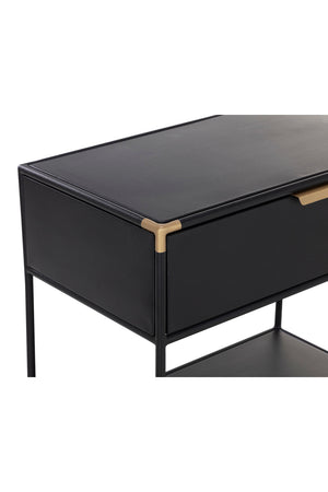   Modern European furniture - Minimalist Black & Brass Nightstand - www.oroa.com | Oroa.com