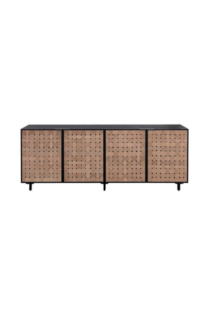Modern European furniture - Sueded Tan Leather Sideboard - www.oroa.com