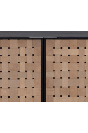 Modern European furniture - Sueded Tan Leather Sideboard - www.oroa.com