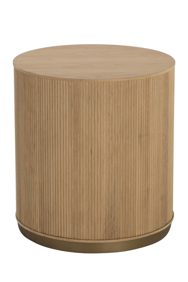 Modern European furniture - Reeded Oak Side Table - www.oroa.com