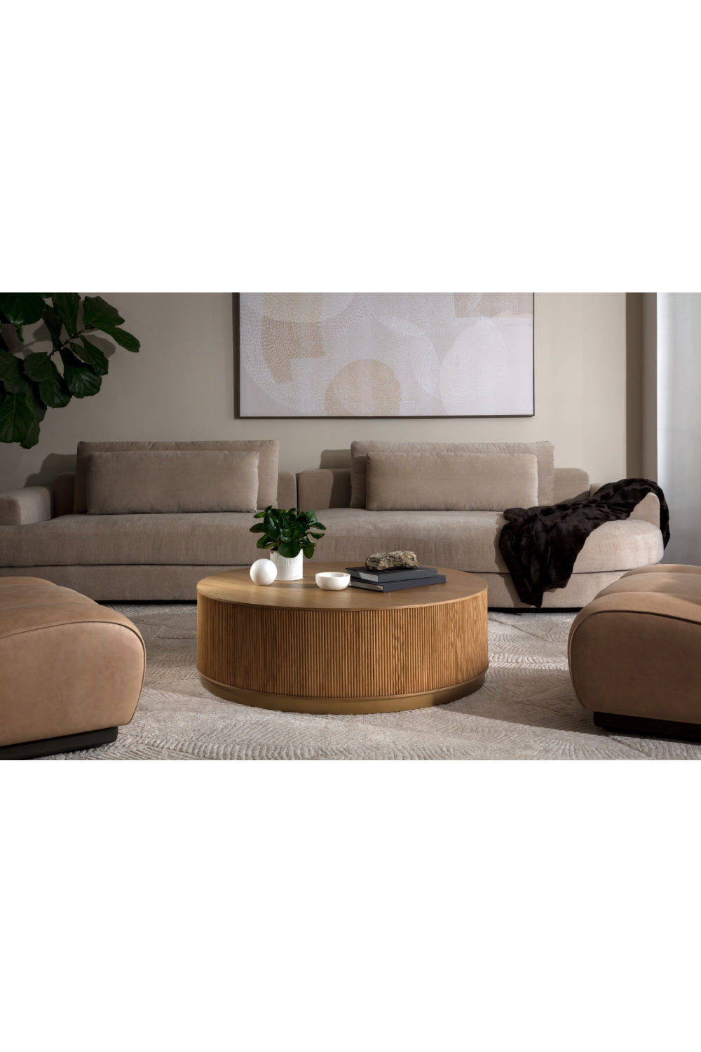   Modern European furniture - Reeded Oak Coffee Table - www.oroa.com | Oroa.com
