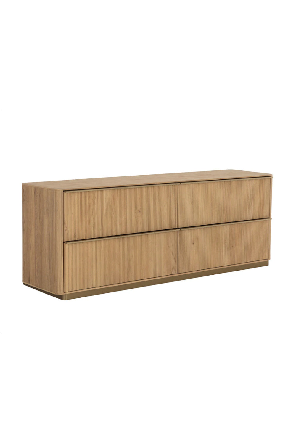 Modern European furniture - Reeded Oak 4-Drawer Dresser - www.oroa.com