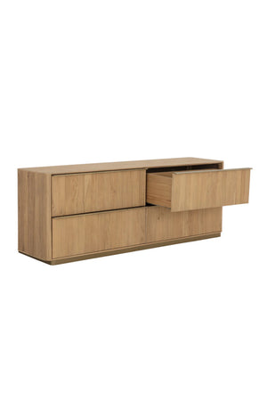 Modern European furniture - Reeded Oak 4-Drawer Dresser - www.oroa.com