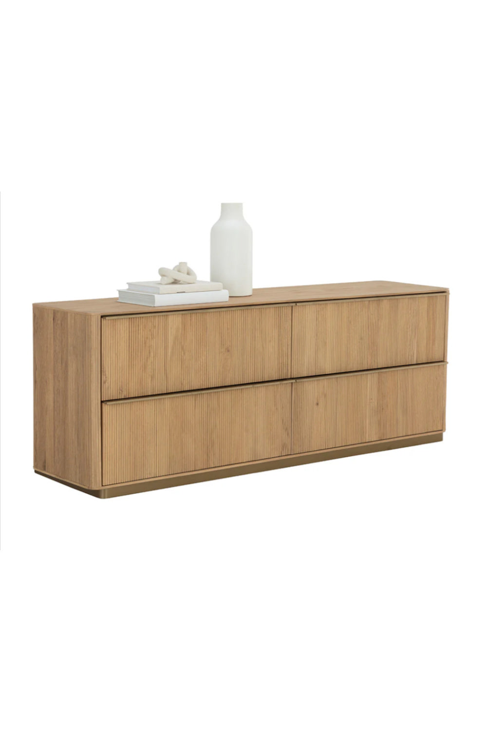 Modern European furniture - Reeded Oak 4-Drawer Dresser - www.oroa.com