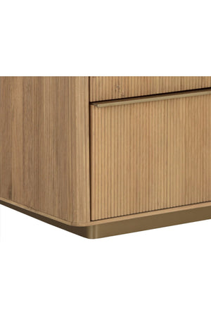 Modern European furniture - Reeded Oak 4-Drawer Dresser - www.oroa.com