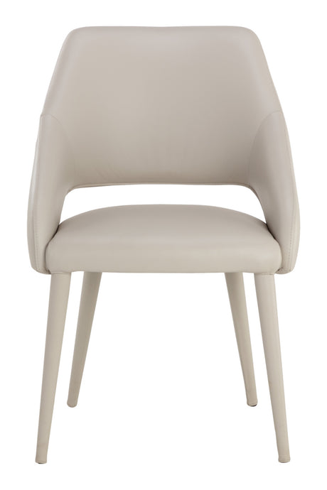 Modern European furniture - Monochromatic Leather Dining Chair - www.oroa.com