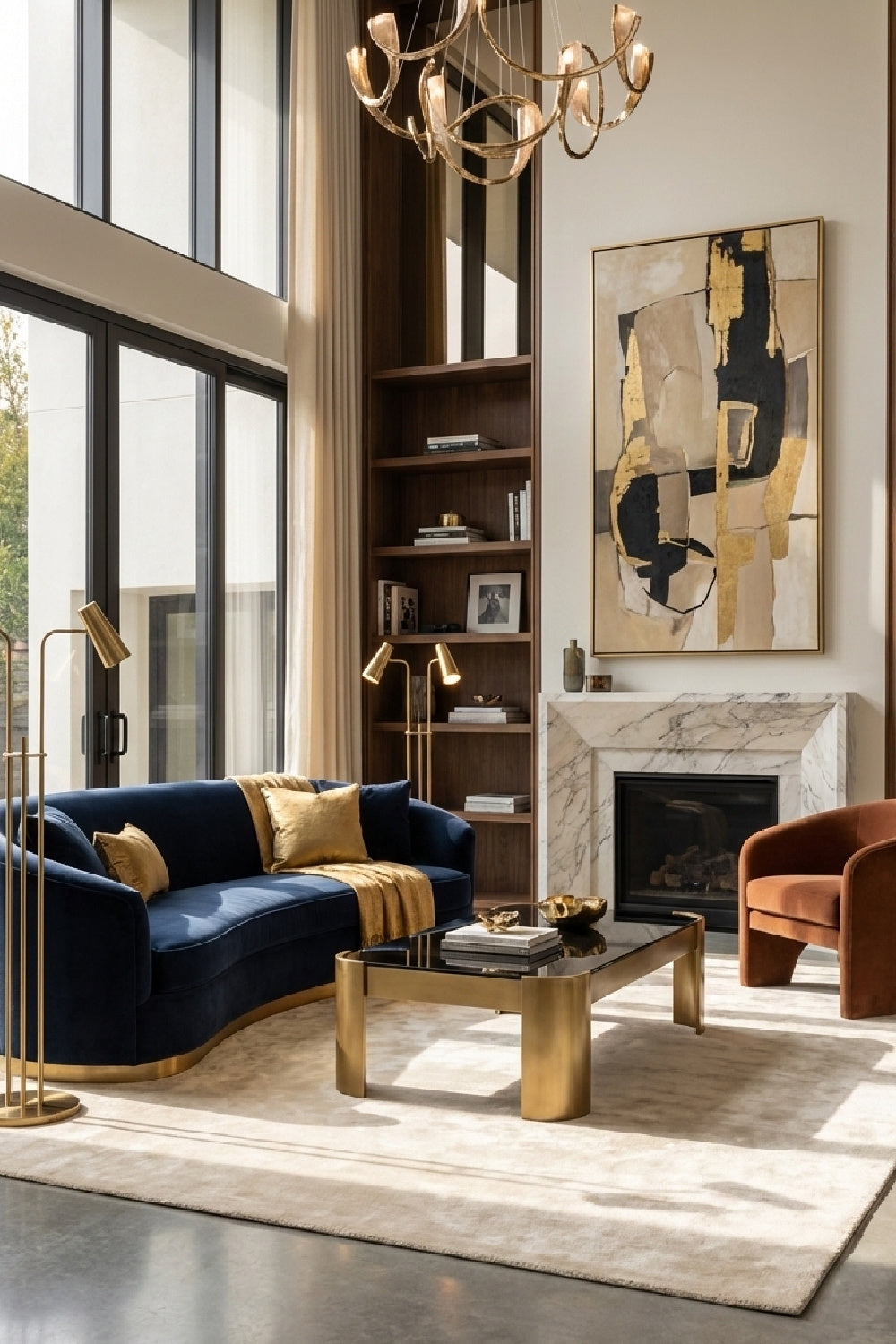 Modern European furniture - Black Glass Rectangular Coffee Table - www.oroa.com