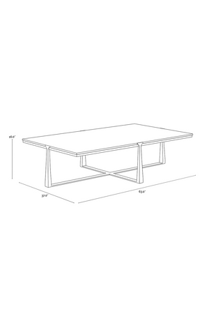   Modern European furniture - Rectangular White Marble Coffee Table - www.oroa.com | Oroa.com