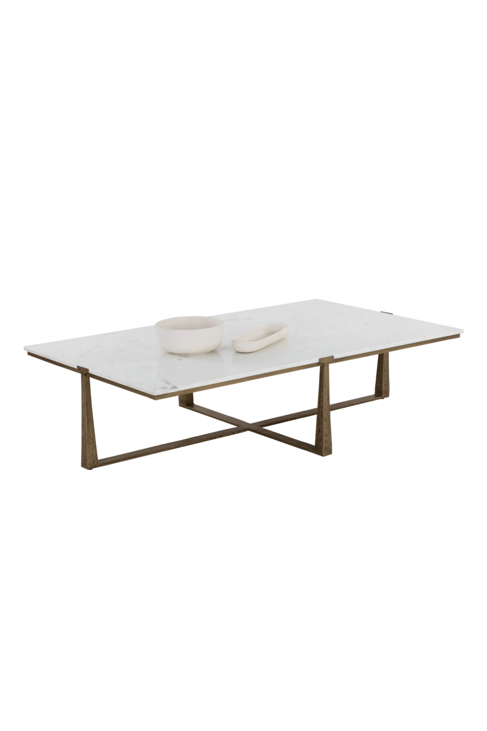   Modern European furniture - Rectangular White Marble Coffee Table - www.oroa.com | Oroa.com