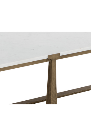   Modern European furniture - Rectangular White Marble Coffee Table - www.oroa.com | Oroa.com