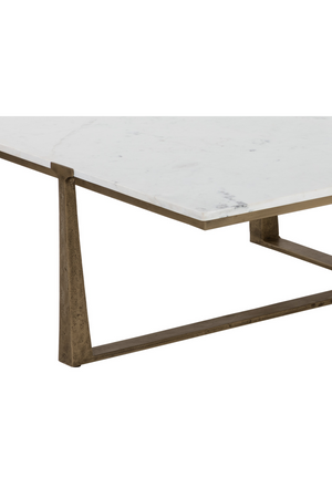   Modern European furniture - Rectangular White Marble Coffee Table - www.oroa.com | Oroa.com