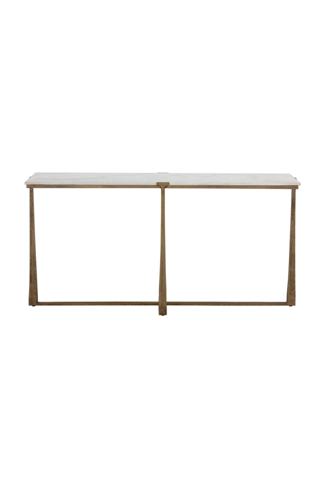 Modern European furniture - White Marble Console Table - www.oroa.com