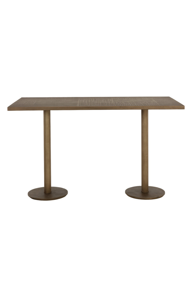 Modern European furniture - Antique Brass Rectangular Bar Table - www.oroa.com
