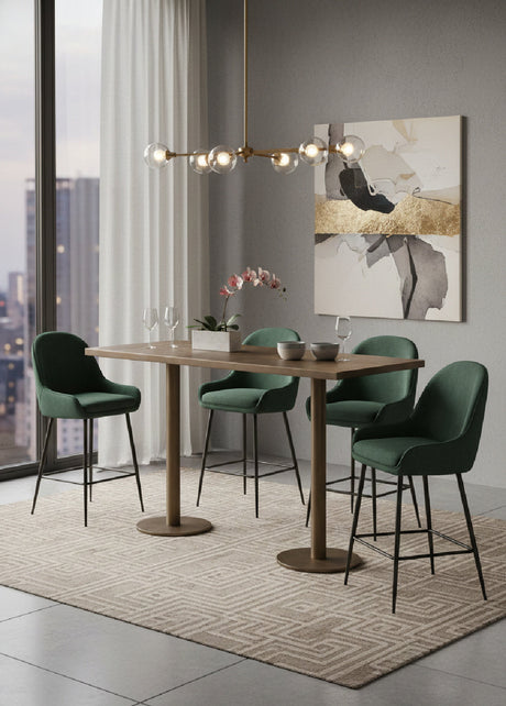 Modern European furniture - Antique Brass Rectangular Bar Table - www.oroa.com