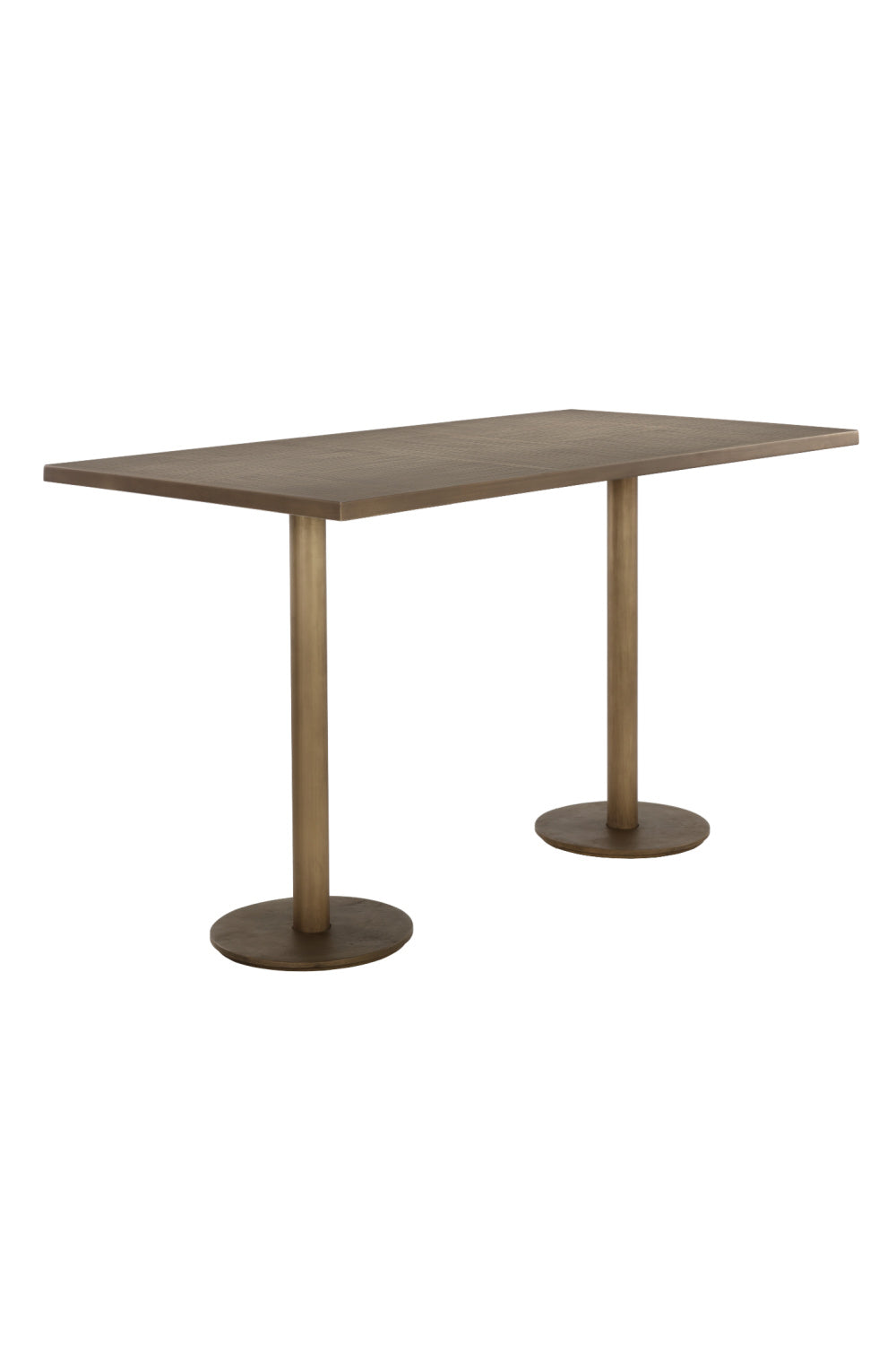 Modern European furniture - Antique Brass Rectangular Bar Table - www.oroa.com