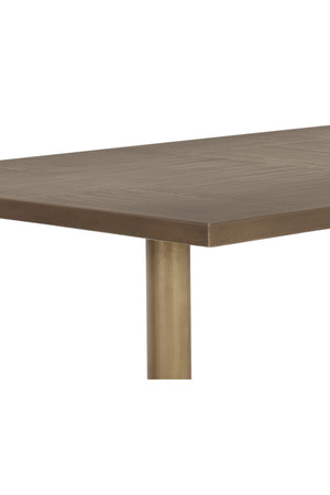 Modern European furniture - Antique Brass Rectangular Bar Table - www.oroa.com