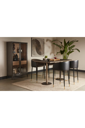 Modern European furniture - Antique Brass Rectangular Bar Table - www.oroa.com