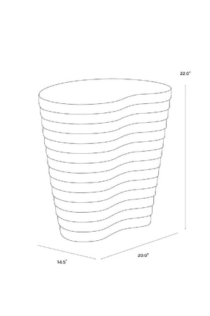   Modern European furniture - Black Ridged Indoor/Outdoor End Table - www.oroa.com | Oroa.com