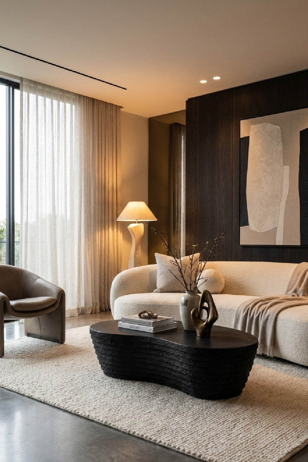   Modern European furniture - Black Curved Indoor/Outdoor Coffee Table - www.oroa.com | Oroa.com