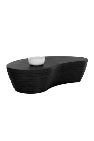   Modern European furniture - Black Curved Indoor/Outdoor Coffee Table - www.oroa.com | Oroa.com