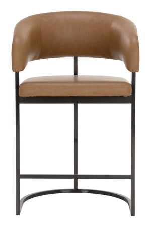   Modern European furniture - Brown Cantilevered Counter Stool - www.oroa.com | Oroa.com