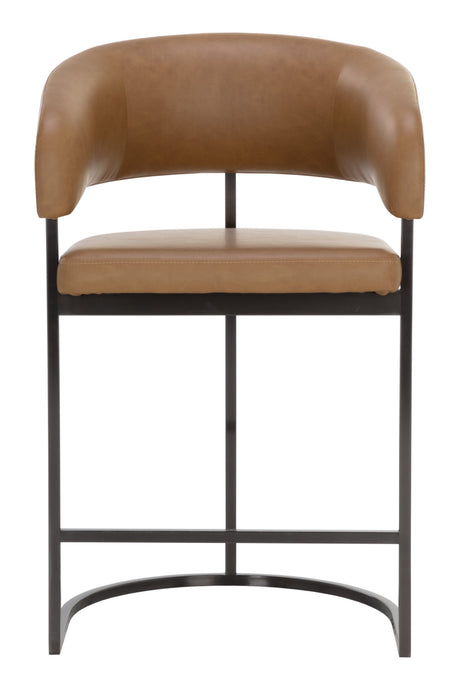 Modern European furniture - Brown Cantilevered Counter Stool - www.oroa.com