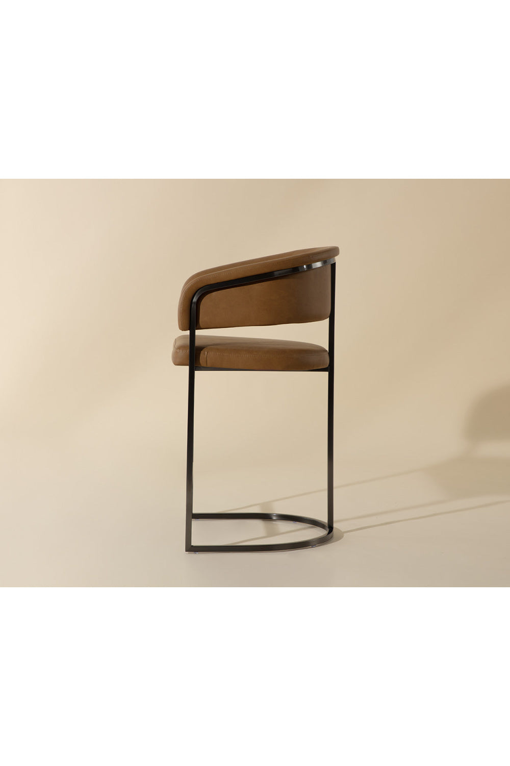   Modern European furniture - Brown Cantilevered Counter Stool - www.oroa.com | Oroa.com