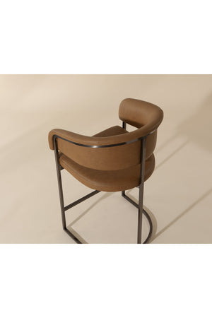  Modern European furniture - Brown Cantilevered Counter Stool - www.oroa.com | Oroa.com