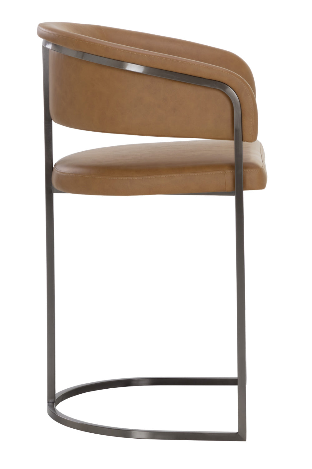   Modern European furniture - Brown Cantilevered Counter Stool - www.oroa.com | Oroa.com