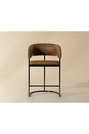   Modern European furniture - Brown Cantilevered Counter Stool - www.oroa.com | Oroa.com