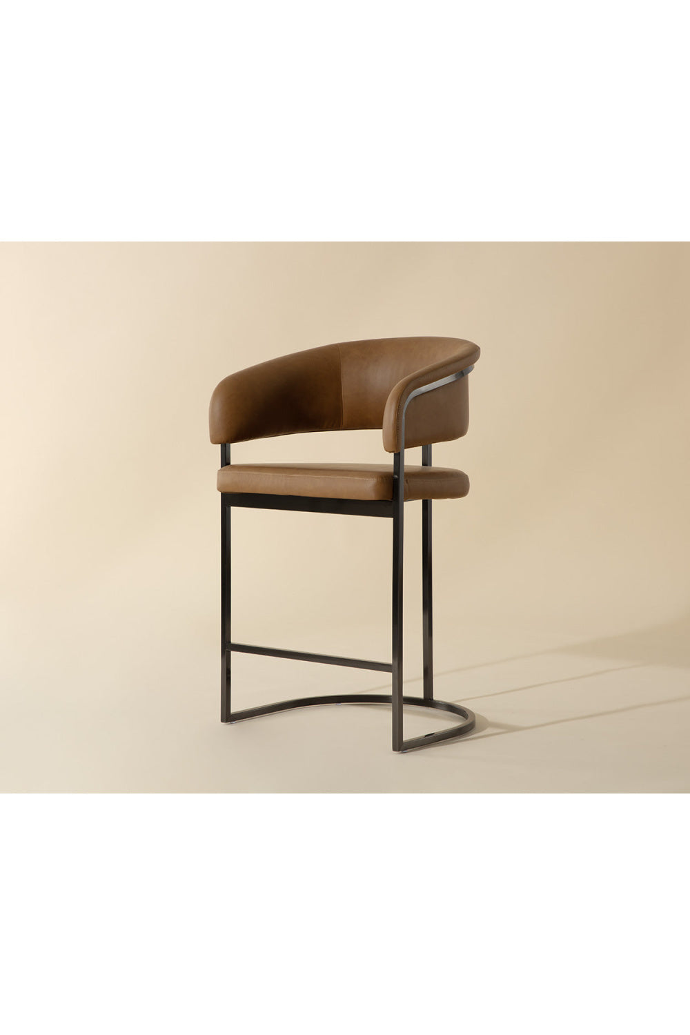   Modern European furniture - Brown Cantilevered Counter Stool - www.oroa.com | Oroa.com