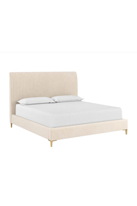 Modern European furniture - Vertical-Tufted Queen Bed - www.oroa.com