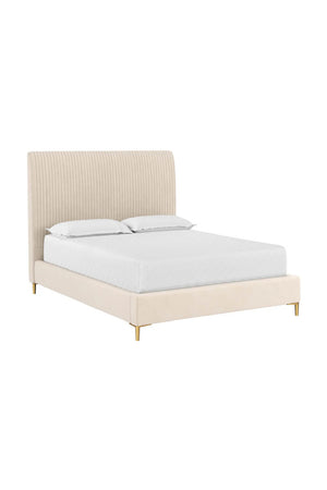 Modern European furniture - Vertical-Tufted Queen Bed - www.oroa.com
