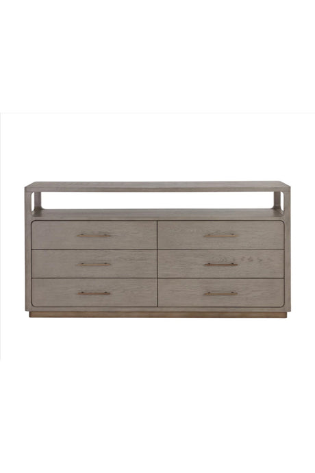 Modern European furniture - 6-Drawer Oak Veneer Dresser - www.oroa.com