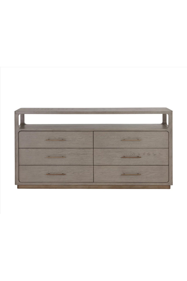Modern European furniture - 6-Drawer Oak Veneer Dresser - www.oroa.com