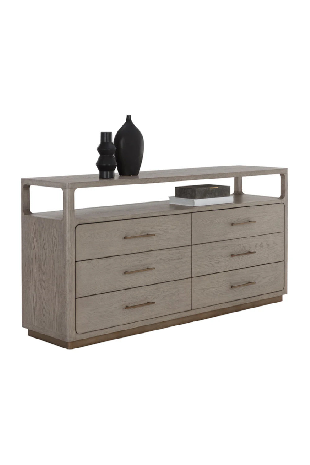 Modern European furniture - 6-Drawer Oak Veneer Dresser - www.oroa.com