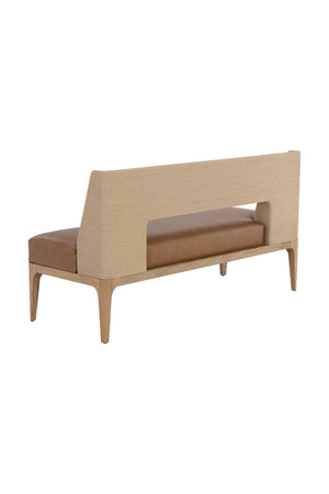Modern European furniture - Brown Leather Seat Banquette - www.oroa.com