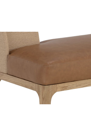 Modern European furniture - Brown Leather Seat Banquette - www.oroa.com