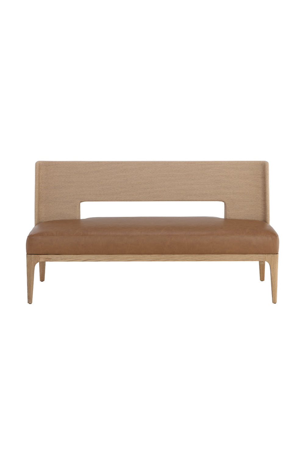 Modern European furniture - Brown Leather Seat Banquette - www.oroa.com