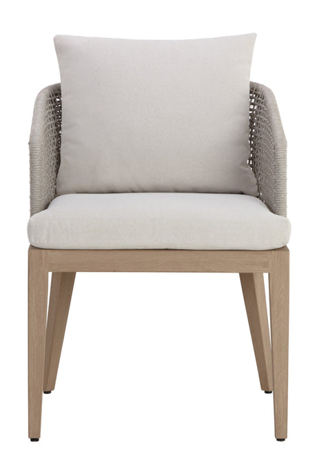 Modern European furniture - Contemporary Indoor/Outdoor Weave & Teak Dining Chair - www.oroa.com