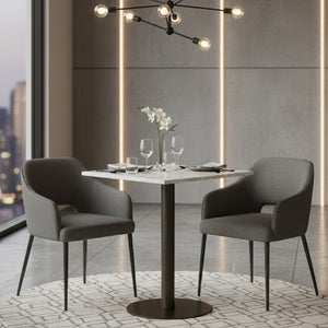   Modern European furniture - Square White Marble Bistro Table S - www.oroa.com | Oroa.com