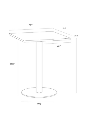   Modern European furniture - Square White Marble Bistro Table S - www.oroa.com | Oroa.com
