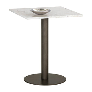   Modern European furniture - Square White Marble Bistro Table S - www.oroa.com | Oroa.com
