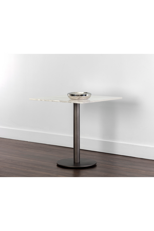   Modern European furniture - Square White Marble Bistro Table L - www.oroa.com | Oroa.com