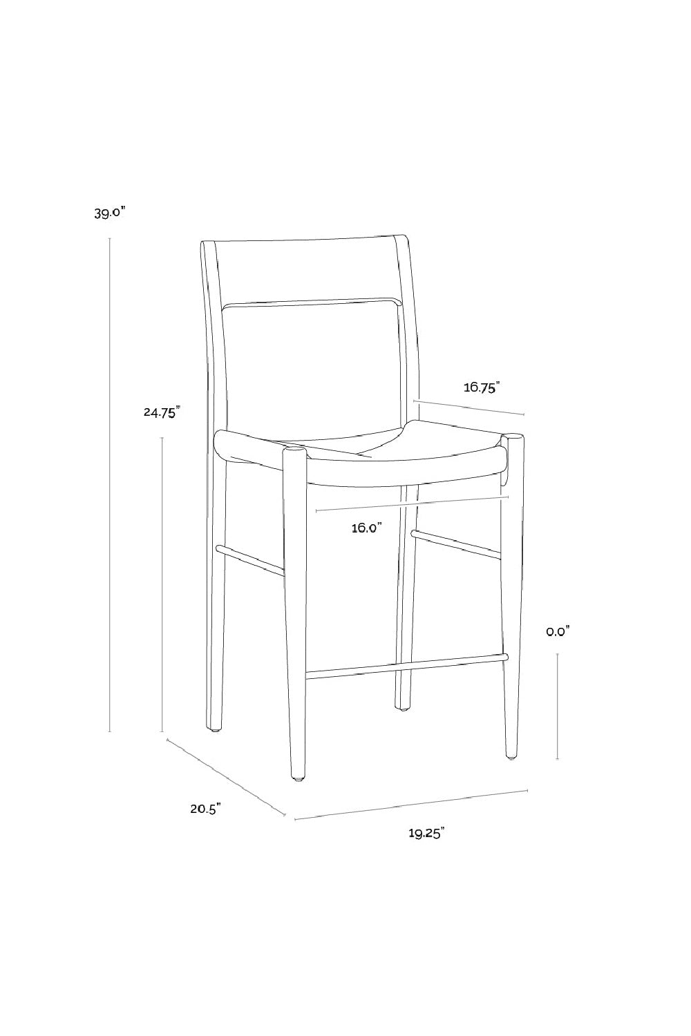 Modern European furniture - Natural Rope Seat Counter Stool - www.oroa.com