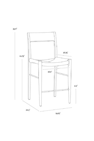 Modern European furniture - Natural Rope Seat Counter Stool - www.oroa.com