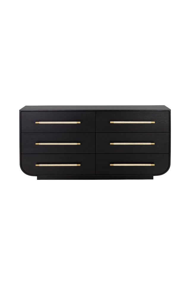 Modern European furniture - Black Oak 6-Drawer Dresser - www.oroa.com